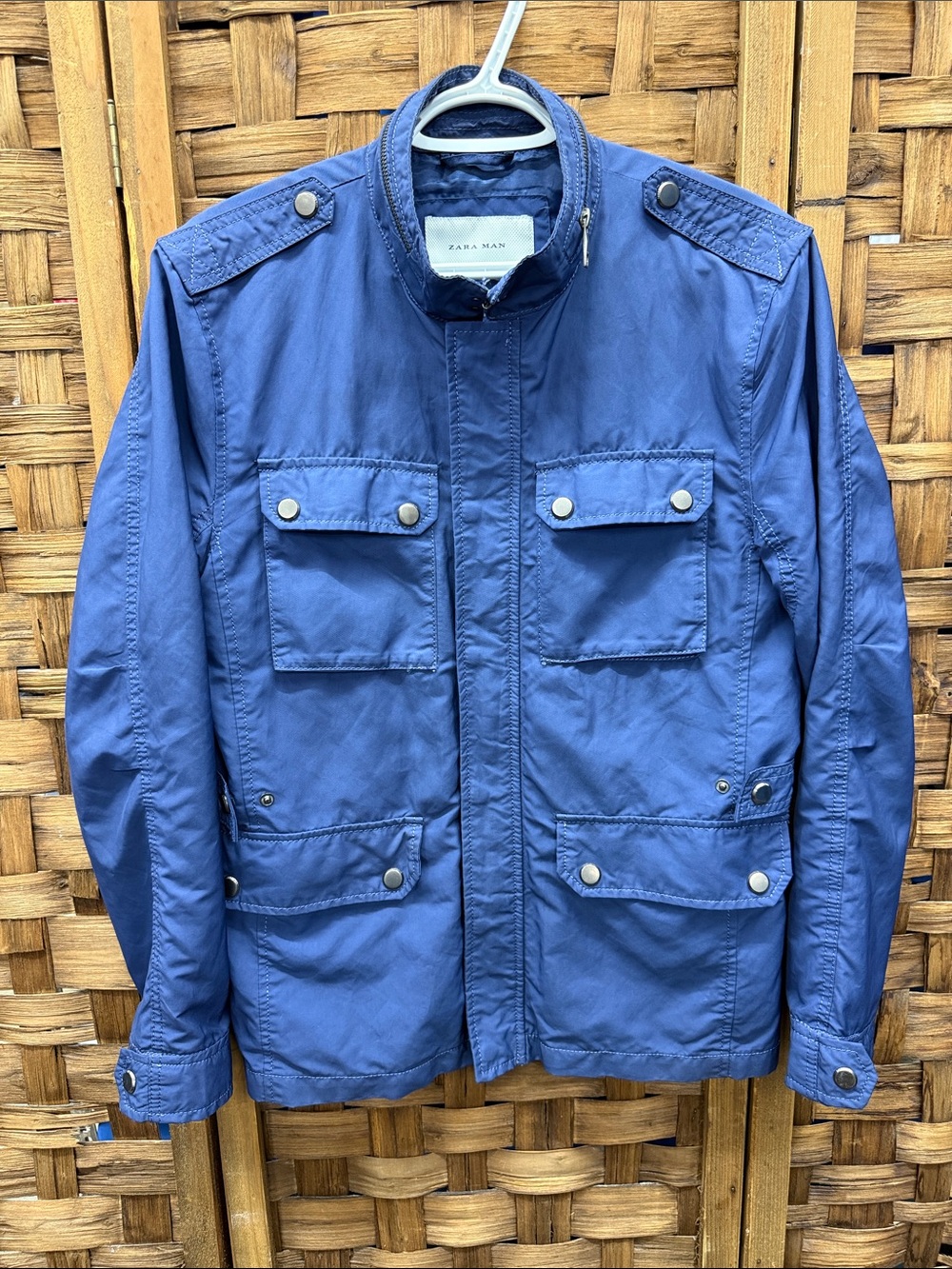 Zara Navy Military Field Jacket